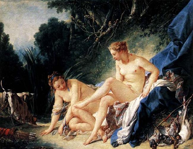 Francois Boucher Diana Resting after her Bath